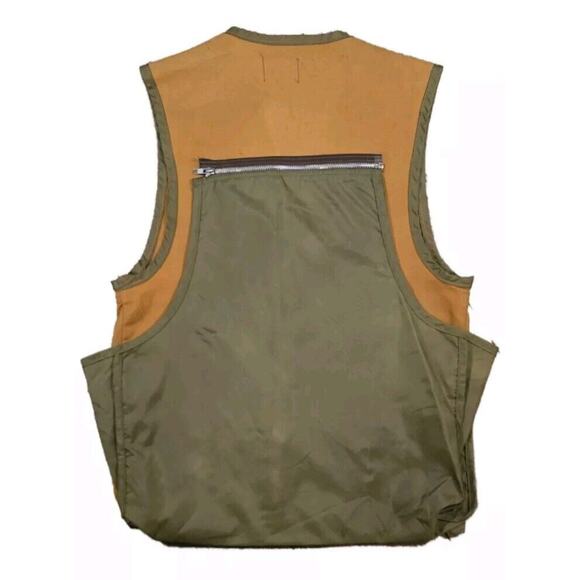 Vintage SAFTBAK Men's Small Hunting Vest Back Pouch Padded Shoulder Made In USA - Picture 2 of 6